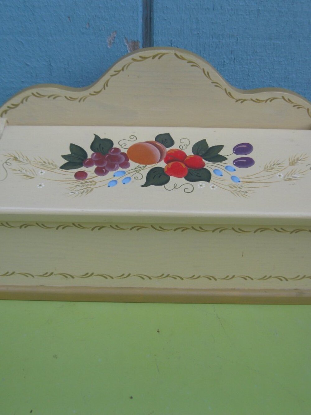 Tole Painted Storage Box
